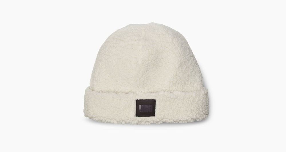 Ugg Sherpa Cuff - Womens Beanies - White - NZ (2365WRDXZ)